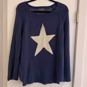 Wooden Ships navy blue star sweater